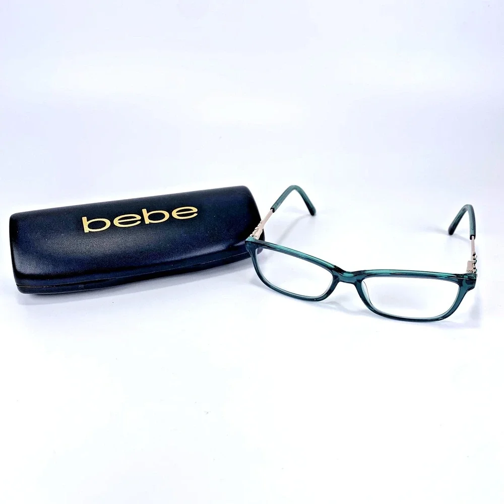 Bebe BB5228 Teal Eyeglass Frames Women's Prescription Glasses w/ Original Case